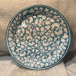 New Pottery Barn ‘Ava’ Floral Dinner Plate Set, S/4, Turquoise